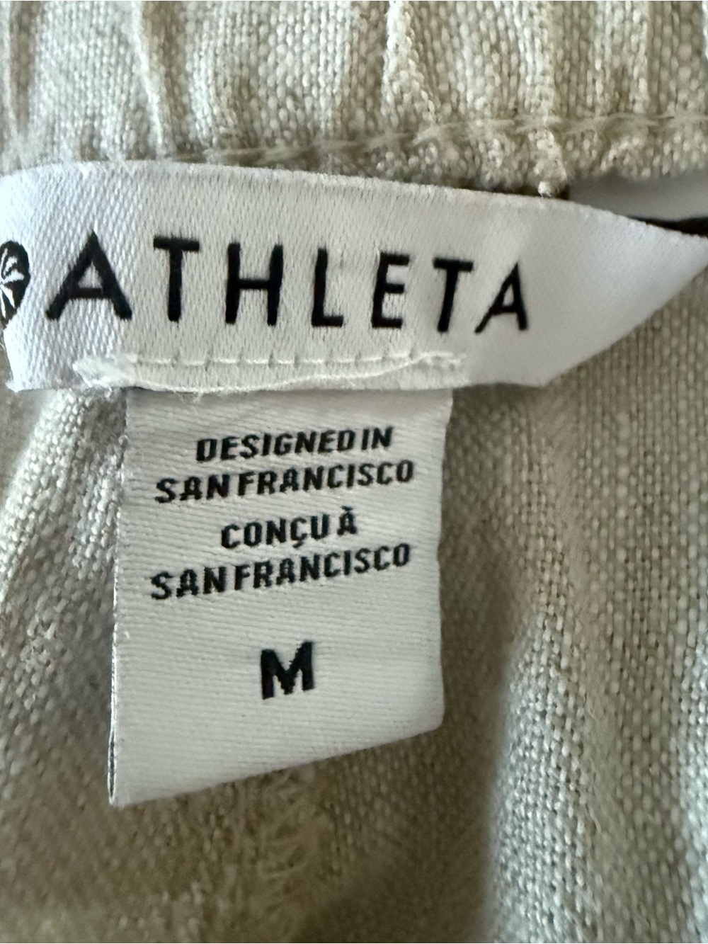 Athleta Retreat 100% Linen Wide Leg Pants Natural Size M - Picture 8 of 13